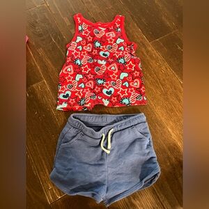 Old Navy Blue Shorts and American top